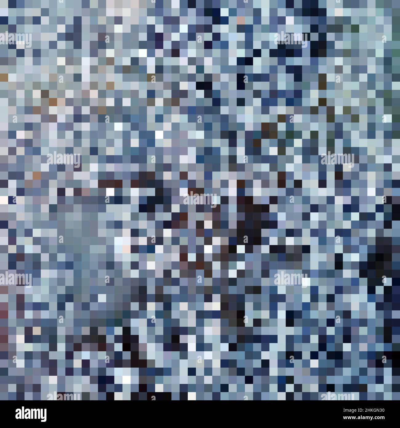 Pixel Art Hintergrund. Vector Illustration. Abstrakte Muster mit quadratischen Pixeln. Mosaik Hintergrund Stock Vektor
