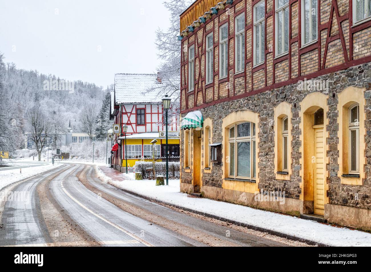Stadt Harzgerode Region Selketal Harz Stockfoto