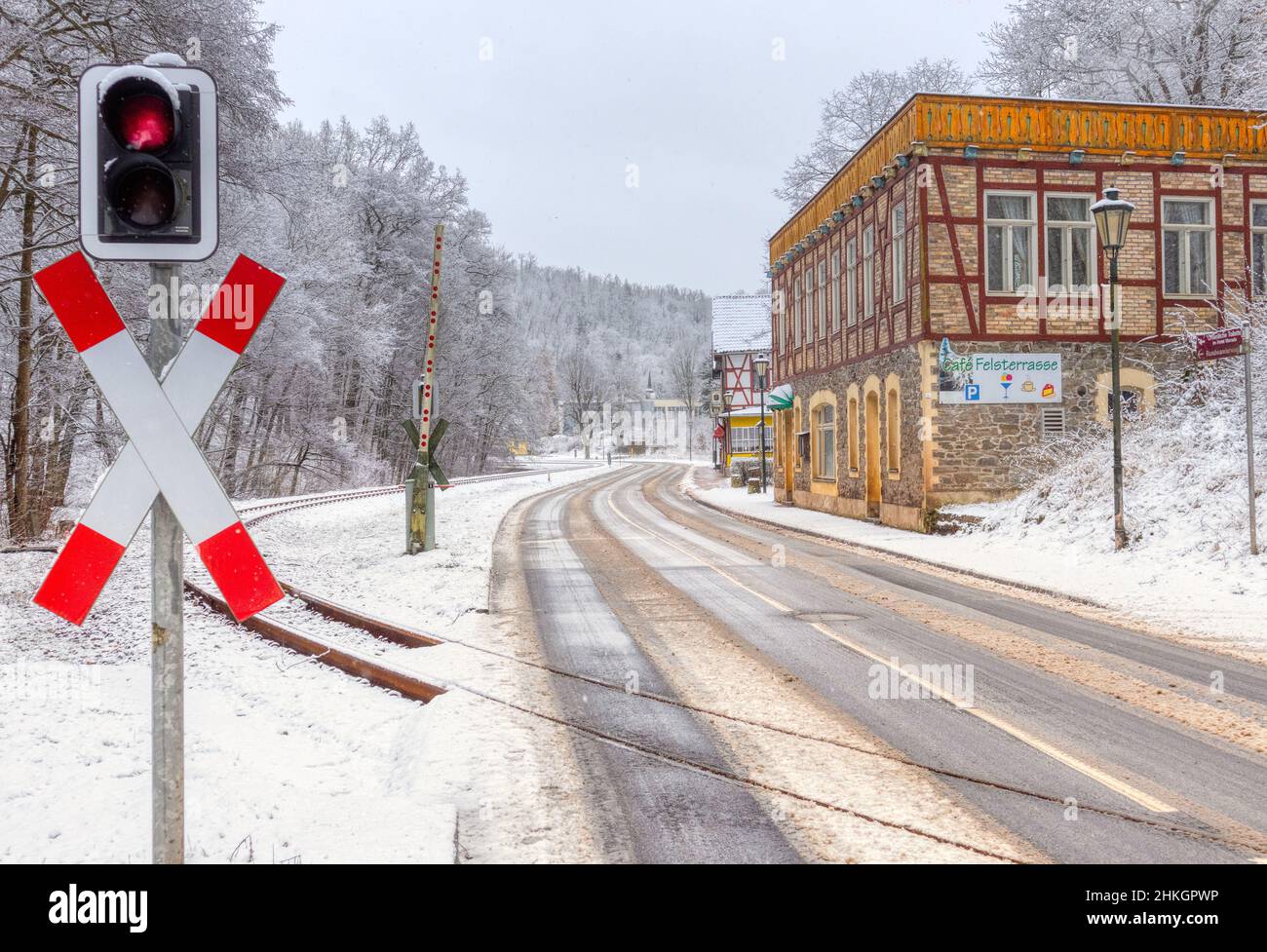 Stadt Harzgerode Region Selketal Harz Stockfoto