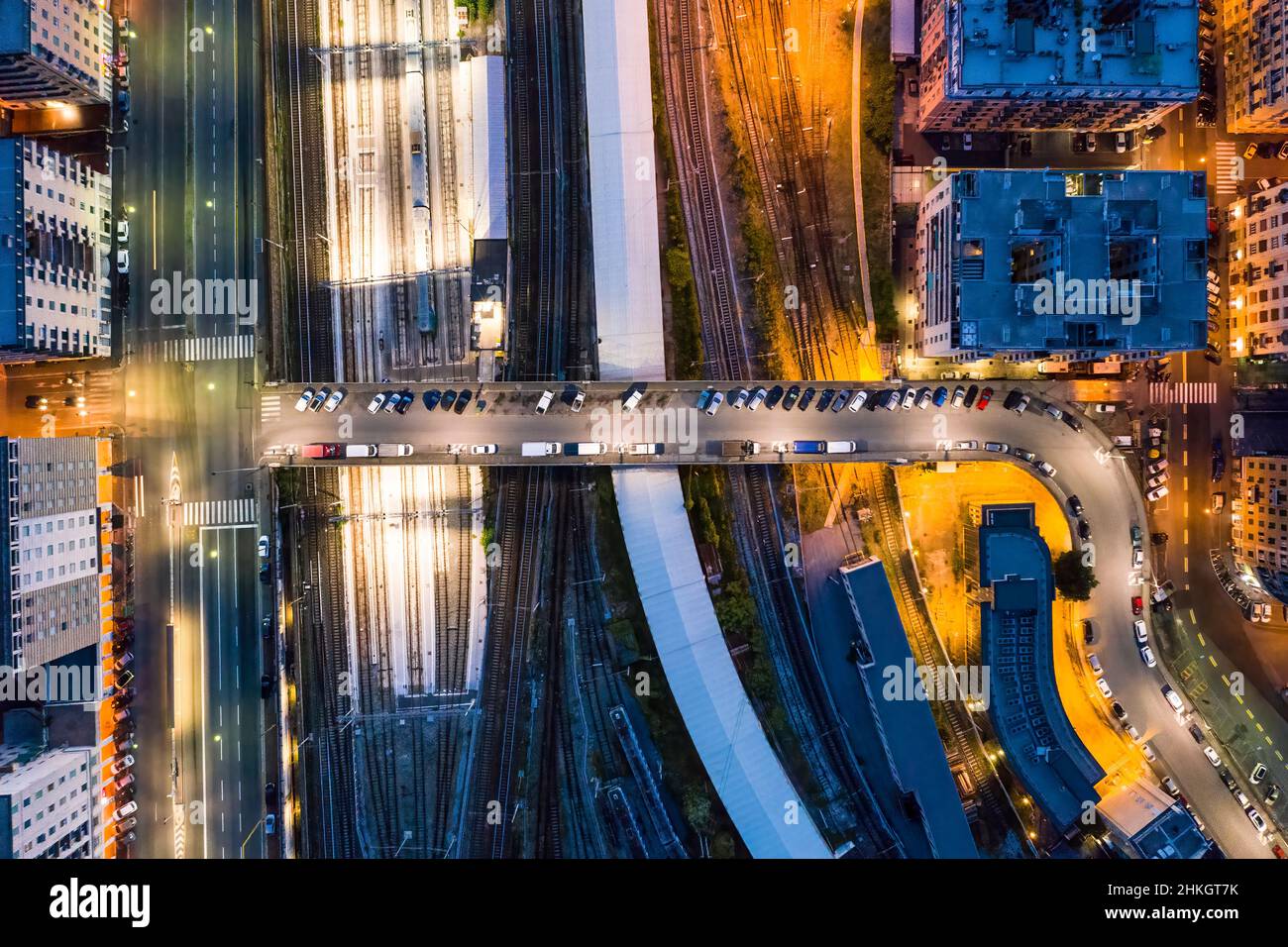 Bahnüberführung Stockfoto