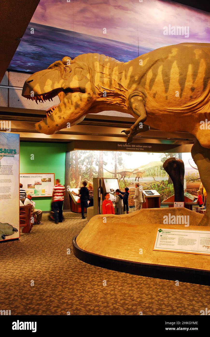 Dinosaurier-Ausstellung im Boston Museum of Science Stockfoto