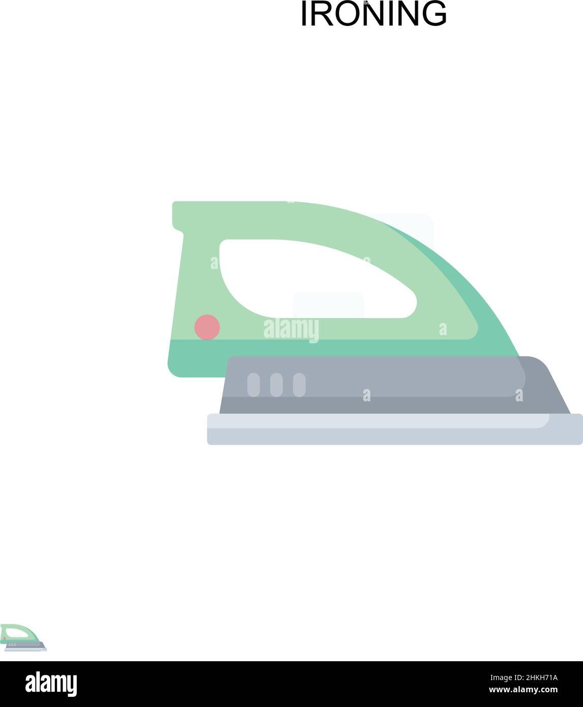 Einfaches Vektorsymbol Bügeln. Illustration Symbol Design-Vorlage für Web mobile UI-Element. Stock Vektor