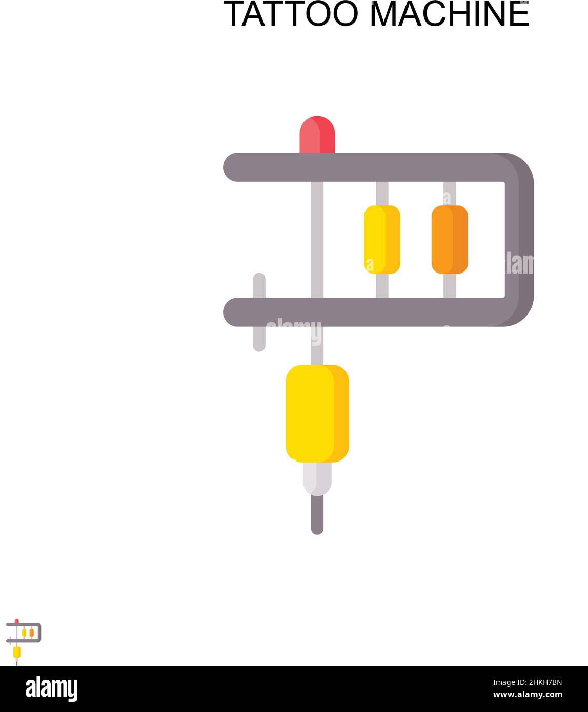 Tattoo Maschine einfache Vektor-Symbol. Illustration Symbol Design-Vorlage für Web mobile UI-Element. Stock Vektor