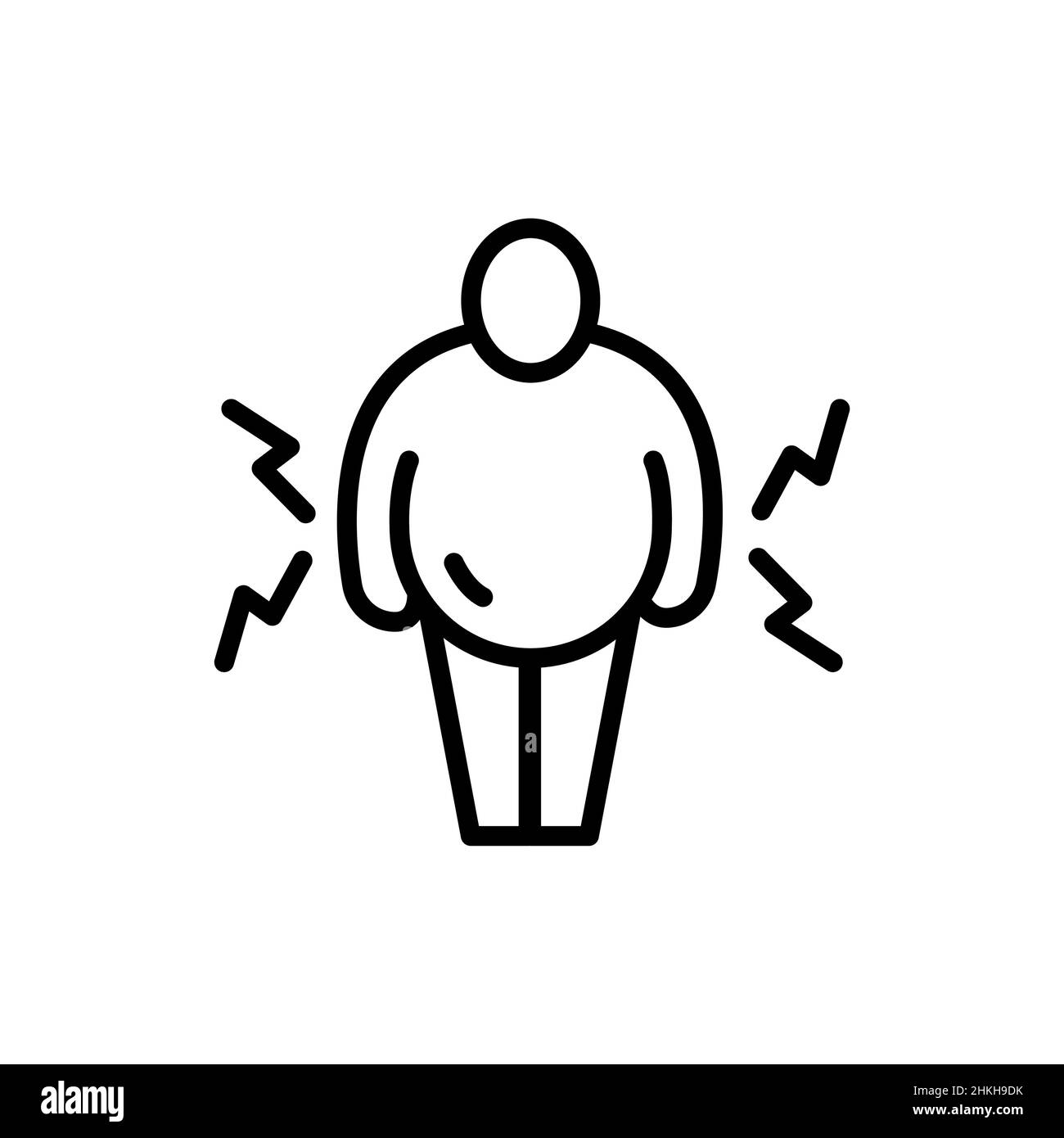Symbol für Adipositas-Linie. Isoliertes Vektorelement. Stock Vektor