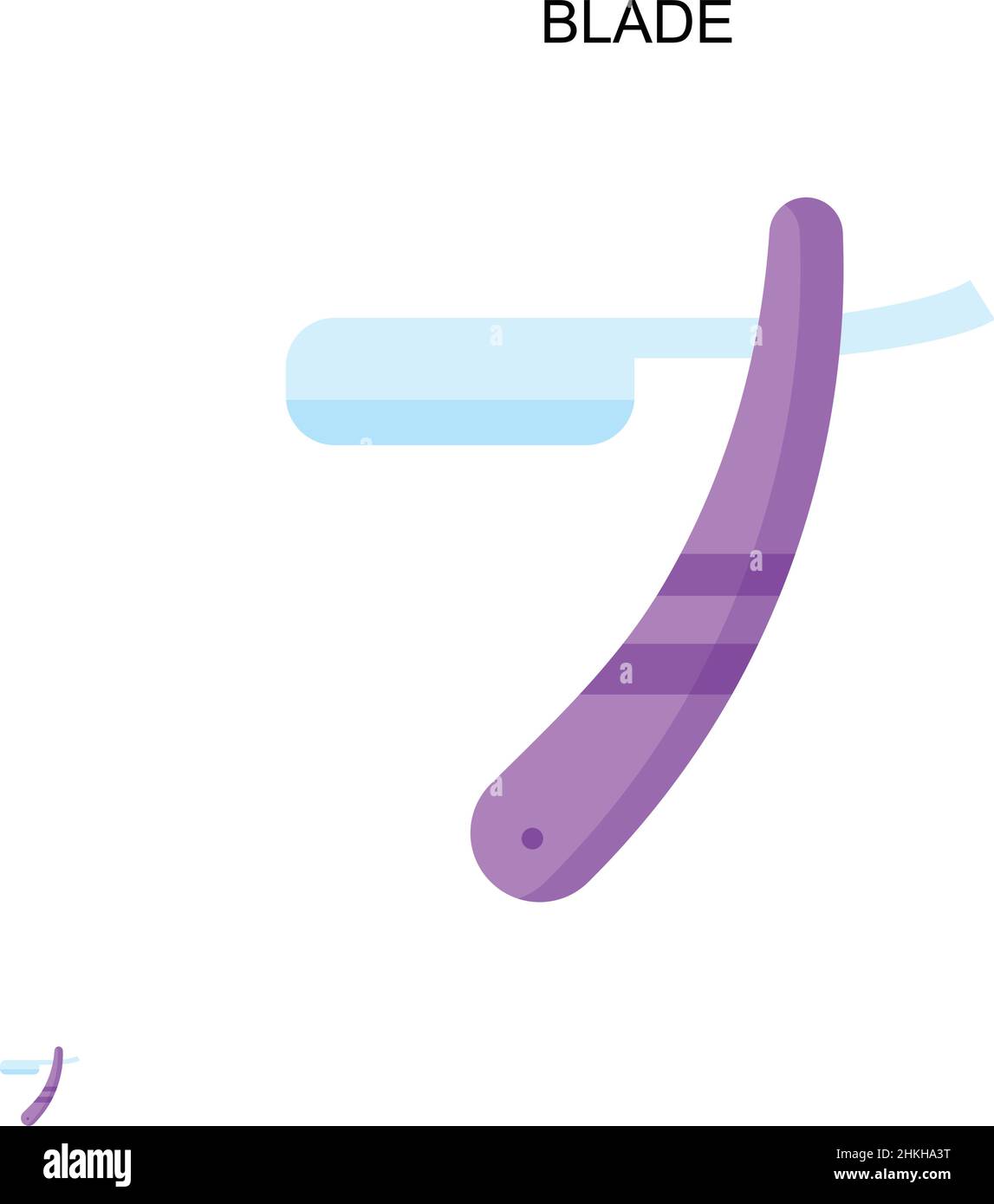 Einfaches Vektorsymbol der Klinge. Illustration Symbol Design-Vorlage für Web mobile UI-Element. Stock Vektor