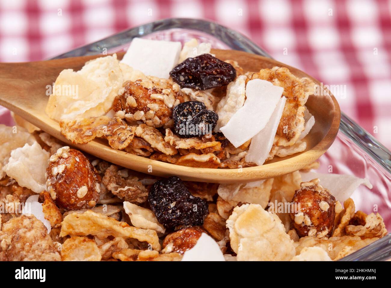 Gesundes Essen - Essen Zum Frühstück; Lecker Und Nahrhaft Bio-Müsli Stockfoto