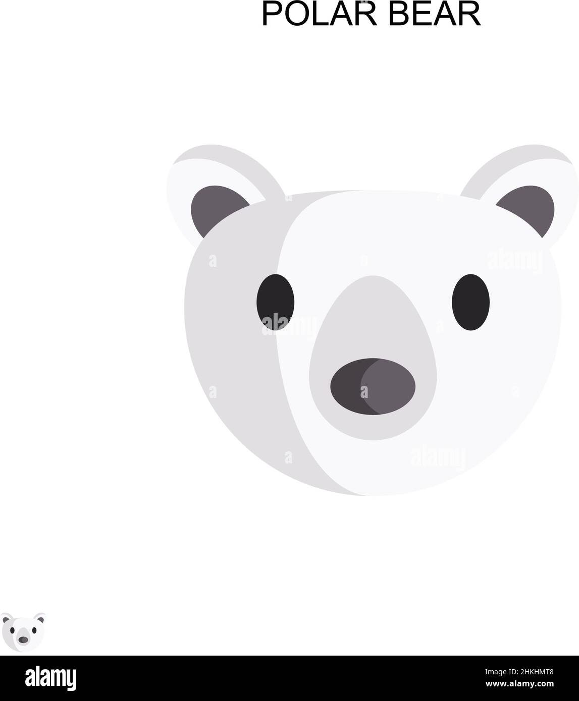 Einfaches Vektorsymbol für Eisbären. Illustration Symbol Design-Vorlage für Web mobile UI-Element. Stock Vektor