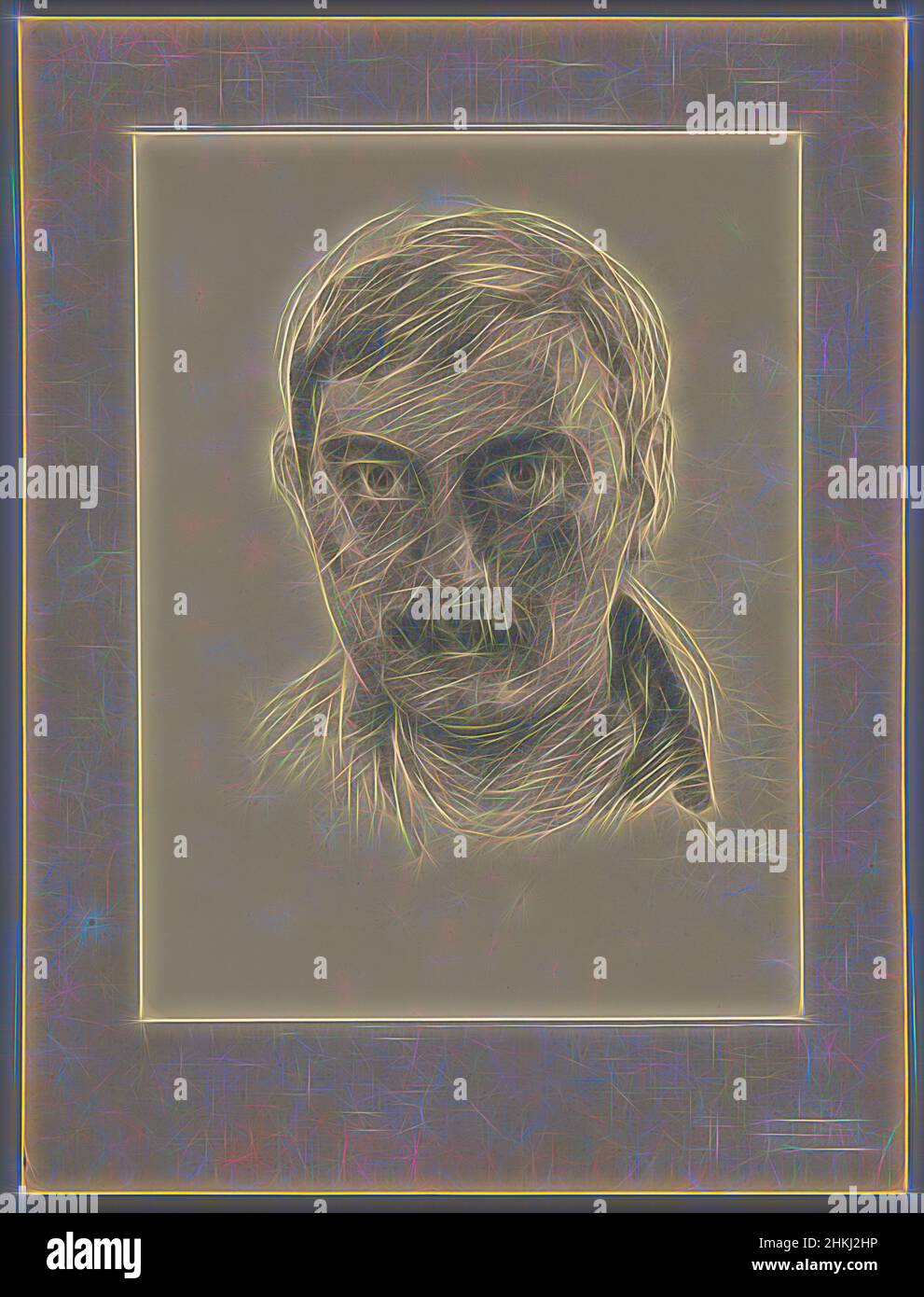 Inspiriert durch Reproduktion der Zeichnung mit Selbstporträt von