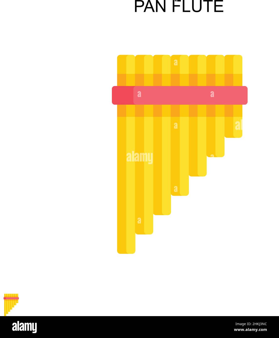 Einfaches Vektor-Symbol für Schwenk-Flöte. Illustration Symbol Design-Vorlage für Web mobile UI-Element. Stock Vektor