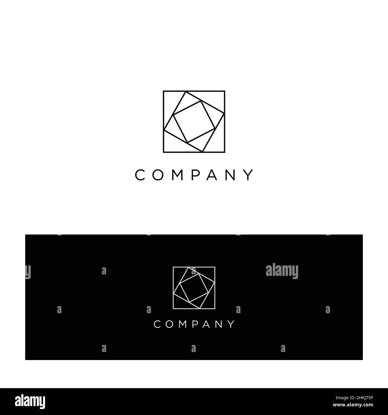 Minimalistische und moderne Logodesigns eignen sich für Architekten und Bauunternehmen Stock Vektor