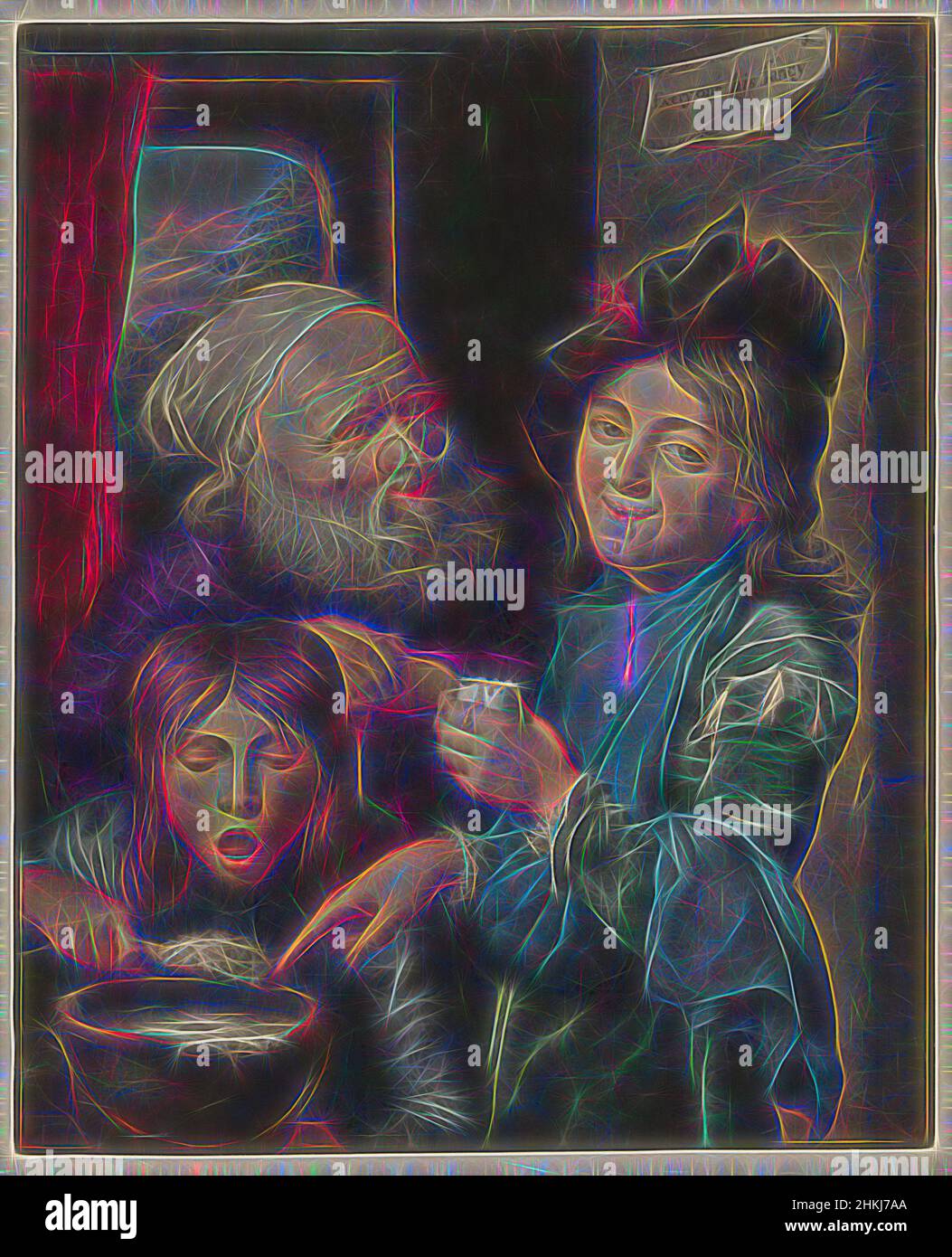 Inspiriert von jedem für sich, Zeichner: Louis Henri de Fontenay, nach: Godfried Schalcken, 1810 - 1852, Papier, Aquarell (Farbe), Pinsel, Höhe 382 mm × Breite 311 mm, neu gestaltet von Artotop. Klassische Kunst neu erfunden mit einem modernen Twist. Design von warmen fröhlichen Leuchten der Helligkeit und Lichtstrahl Strahlkraft. Fotografie inspiriert von Surrealismus und Futurismus, umarmt dynamische Energie der modernen Technologie, Bewegung, Geschwindigkeit und Kultur zu revolutionieren Stockfoto