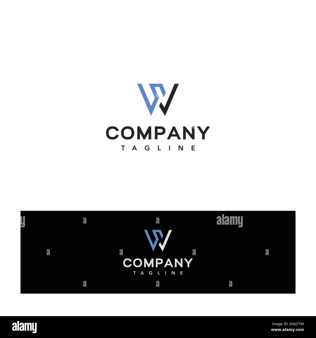 Modernes und cooles SW-Buchstabeninitialen-Logo Stock Vektor