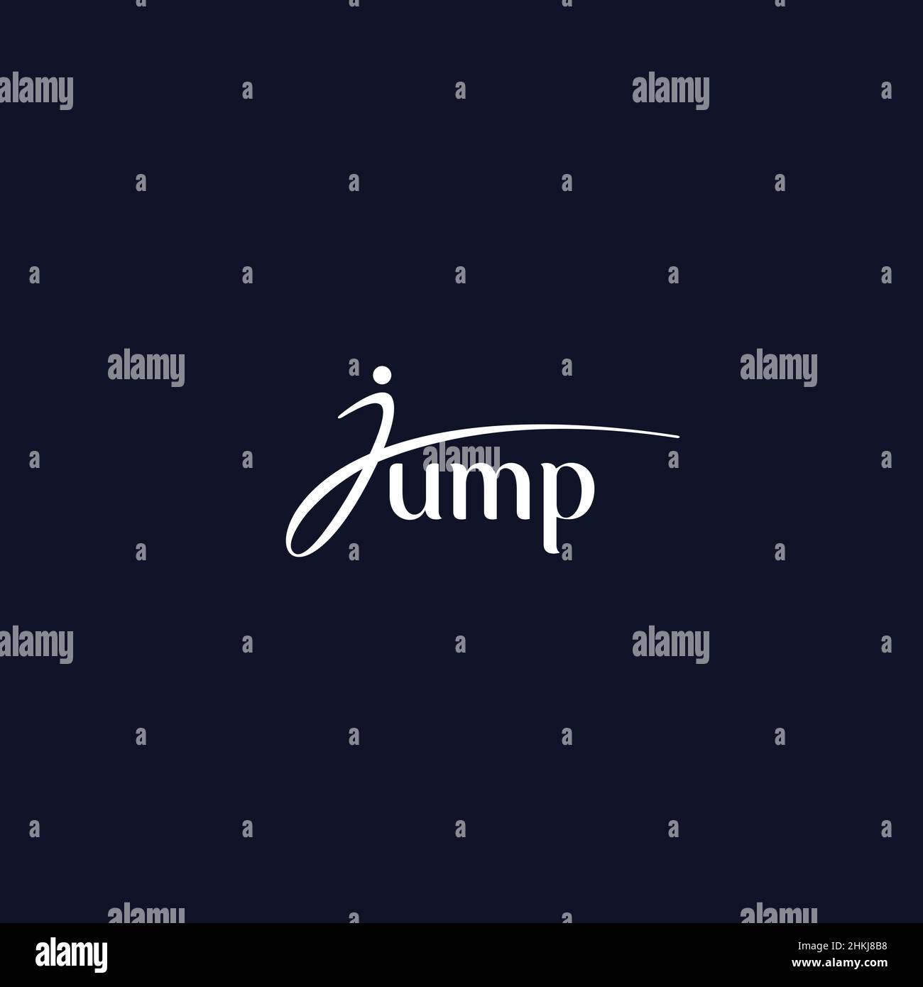 Modernes und raffiniertes Jump-Logo Stock Vektor