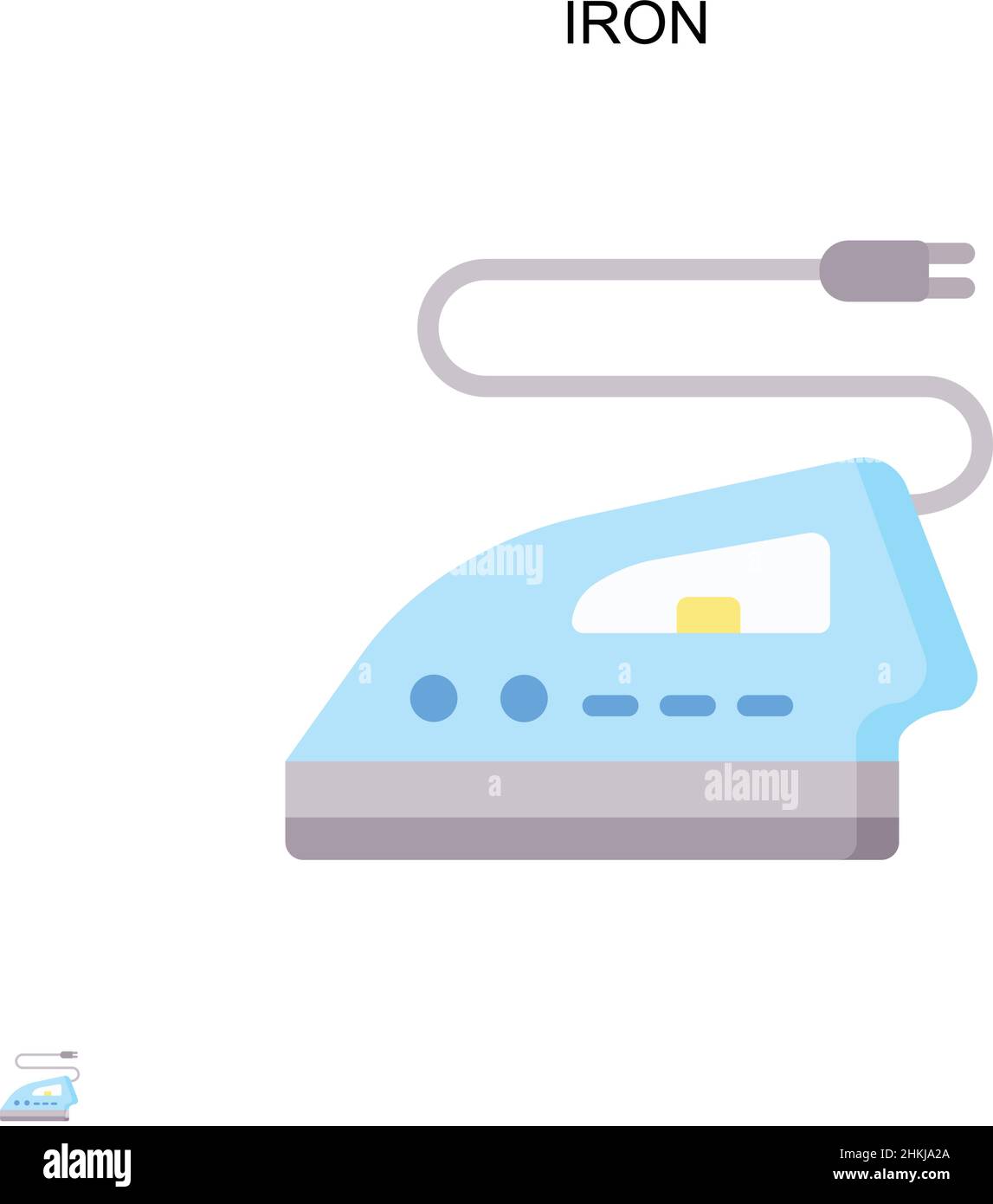 Einfaches Vektorsymbol Eisen. Illustration Symbol Design-Vorlage für Web mobile UI-Element. Stock Vektor