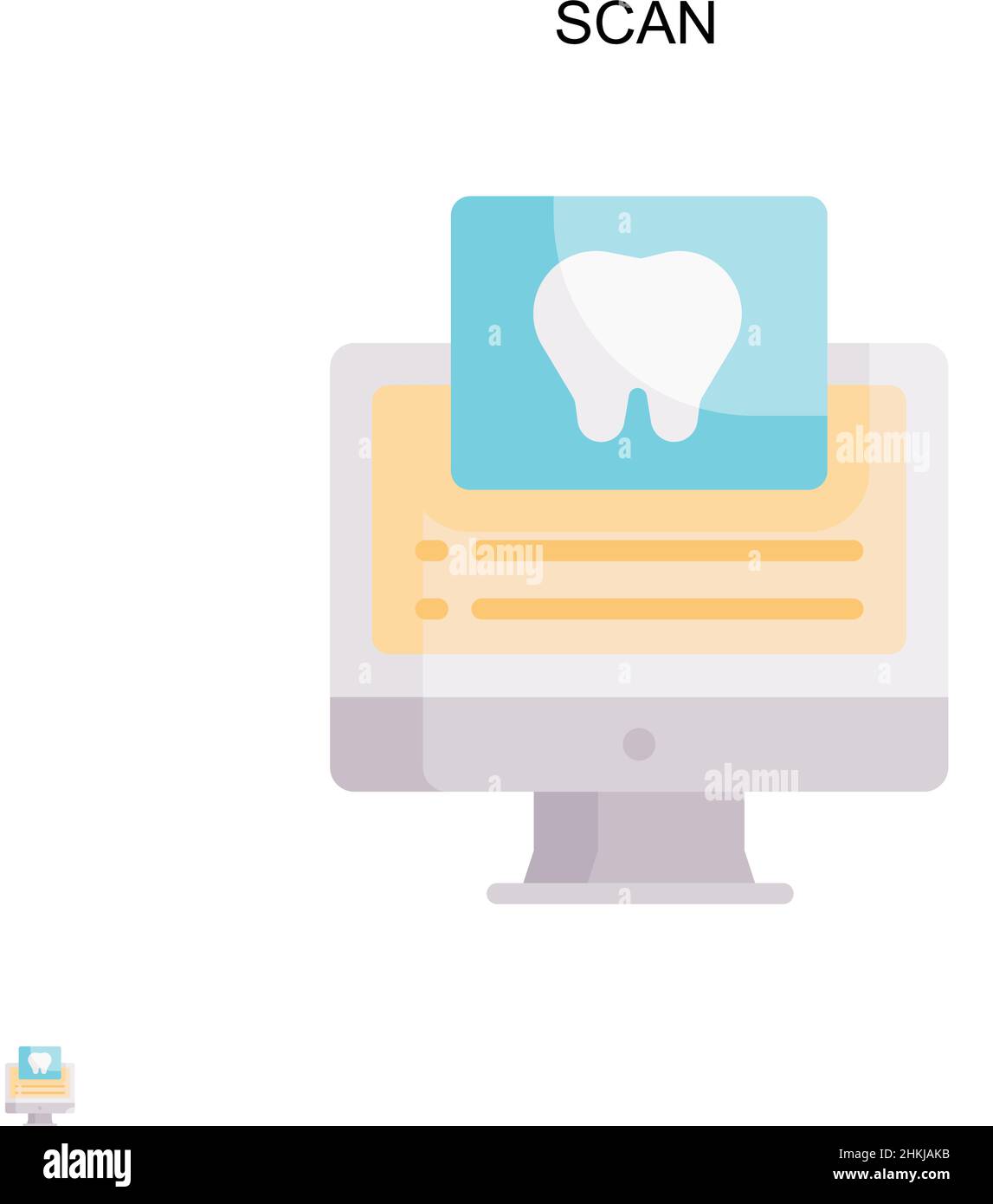 Symbol für einfaches Scannen von Vektorgrafiken. Illustration Symbol Design-Vorlage für Web mobile UI-Element. Stock Vektor