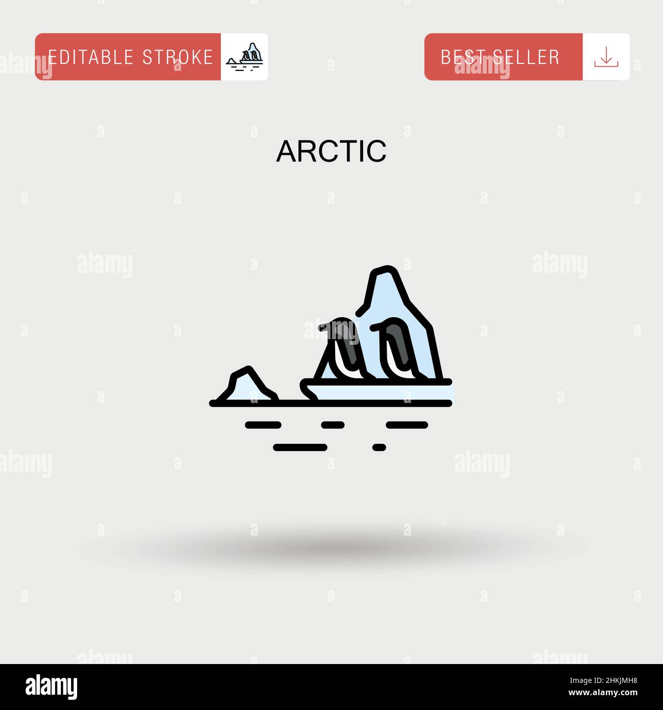 Einfaches Vektor-Symbol für Arktis. Stock Vektor