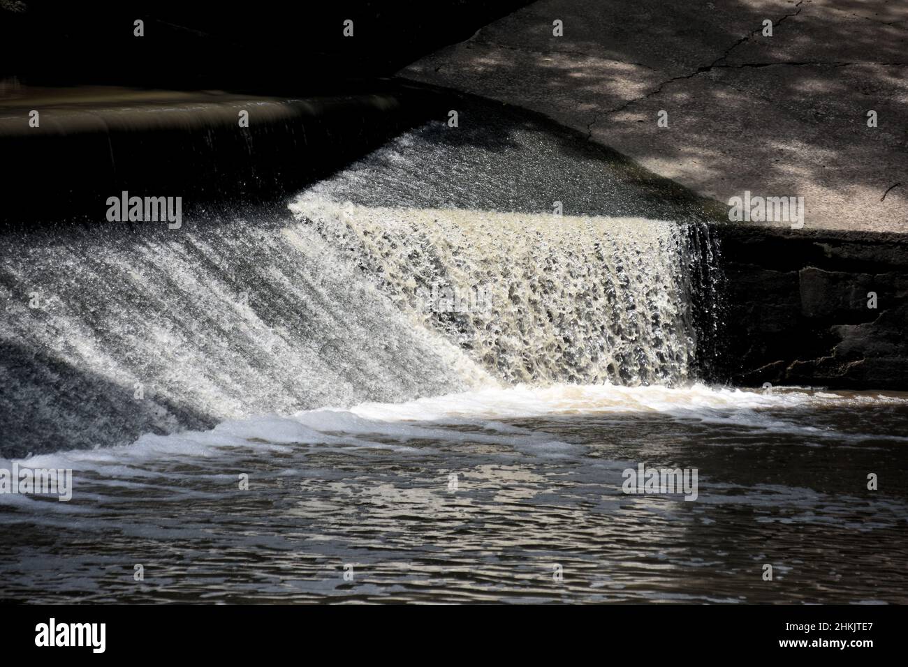 Wasserfall am Caney River Stockfoto