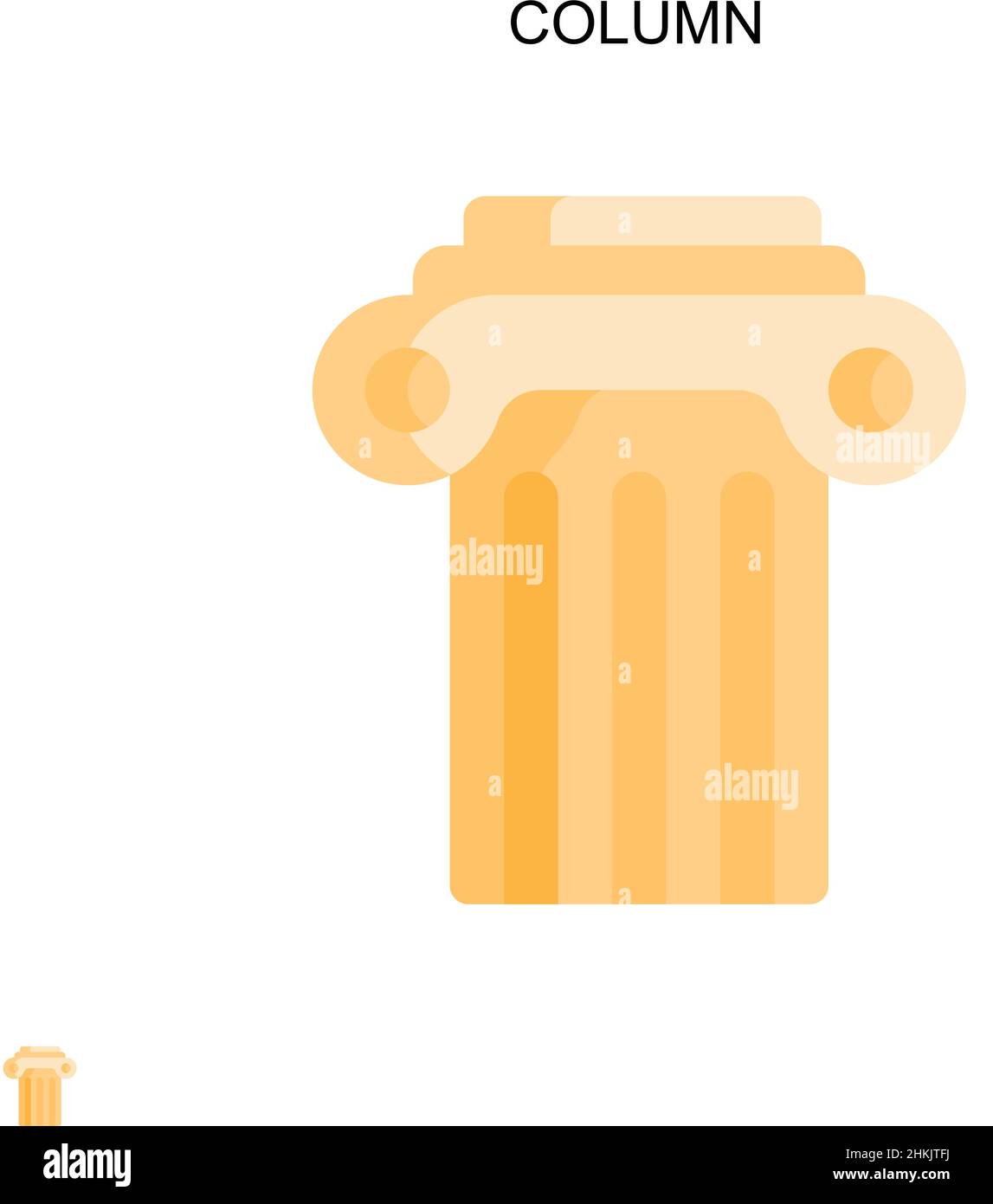 Symbol für einfachen Vektor der Spalte. Illustration Symbol Design-Vorlage für Web mobile UI-Element. Stock Vektor