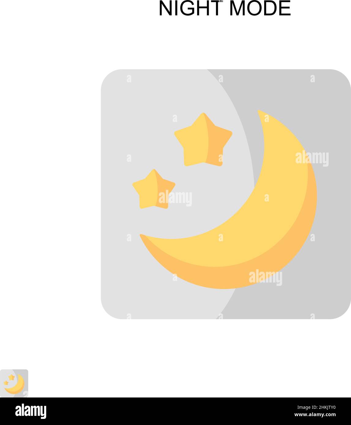 Nacht-Modus einfaches Vektorsymbol. Illustration Symbol Design-Vorlage für Web mobile UI-Element. Stock Vektor