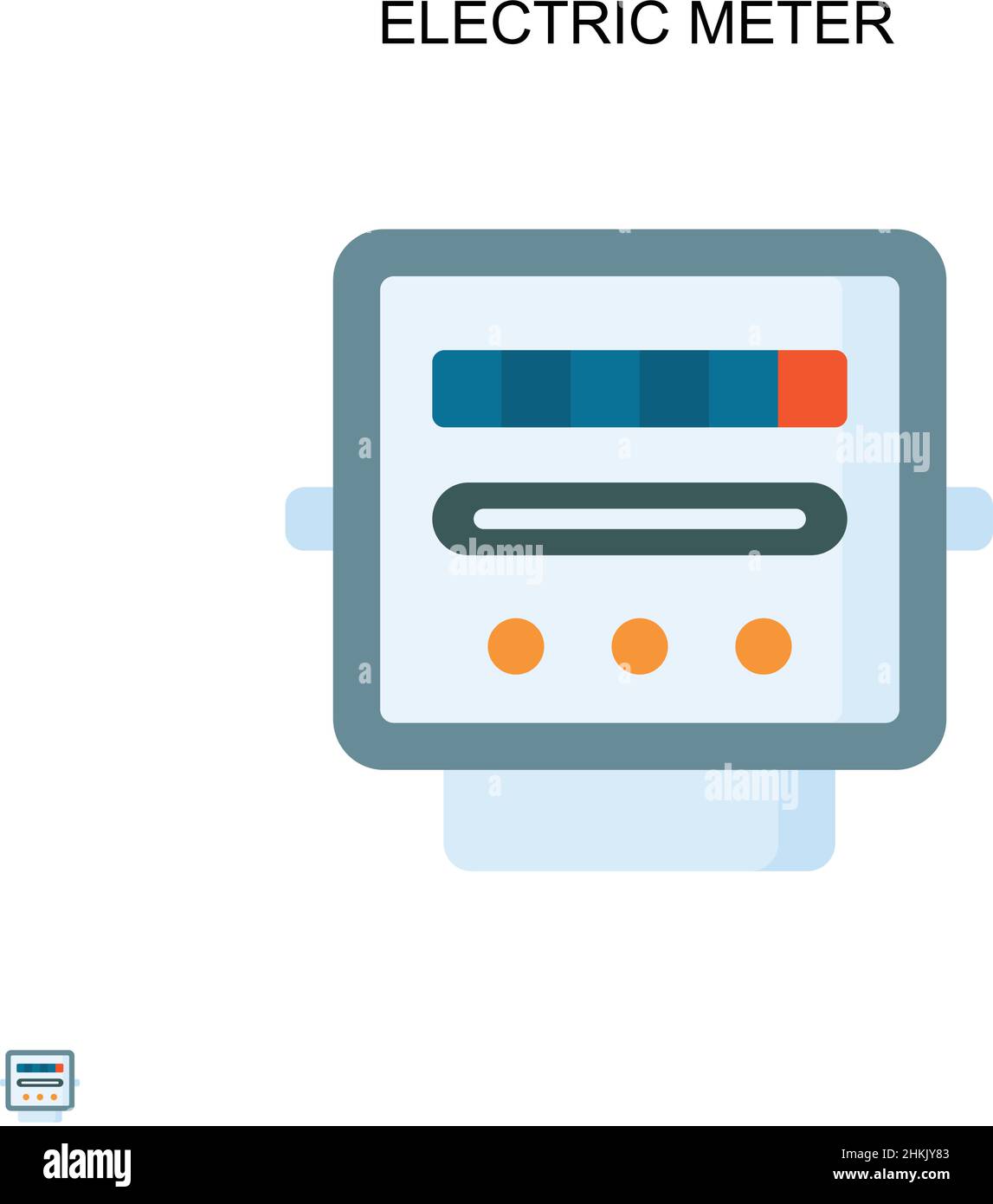 Einfaches Vektor-Symbol für Elektrometer. Illustration Symbol Design-Vorlage für Web mobile UI-Element. Stock Vektor