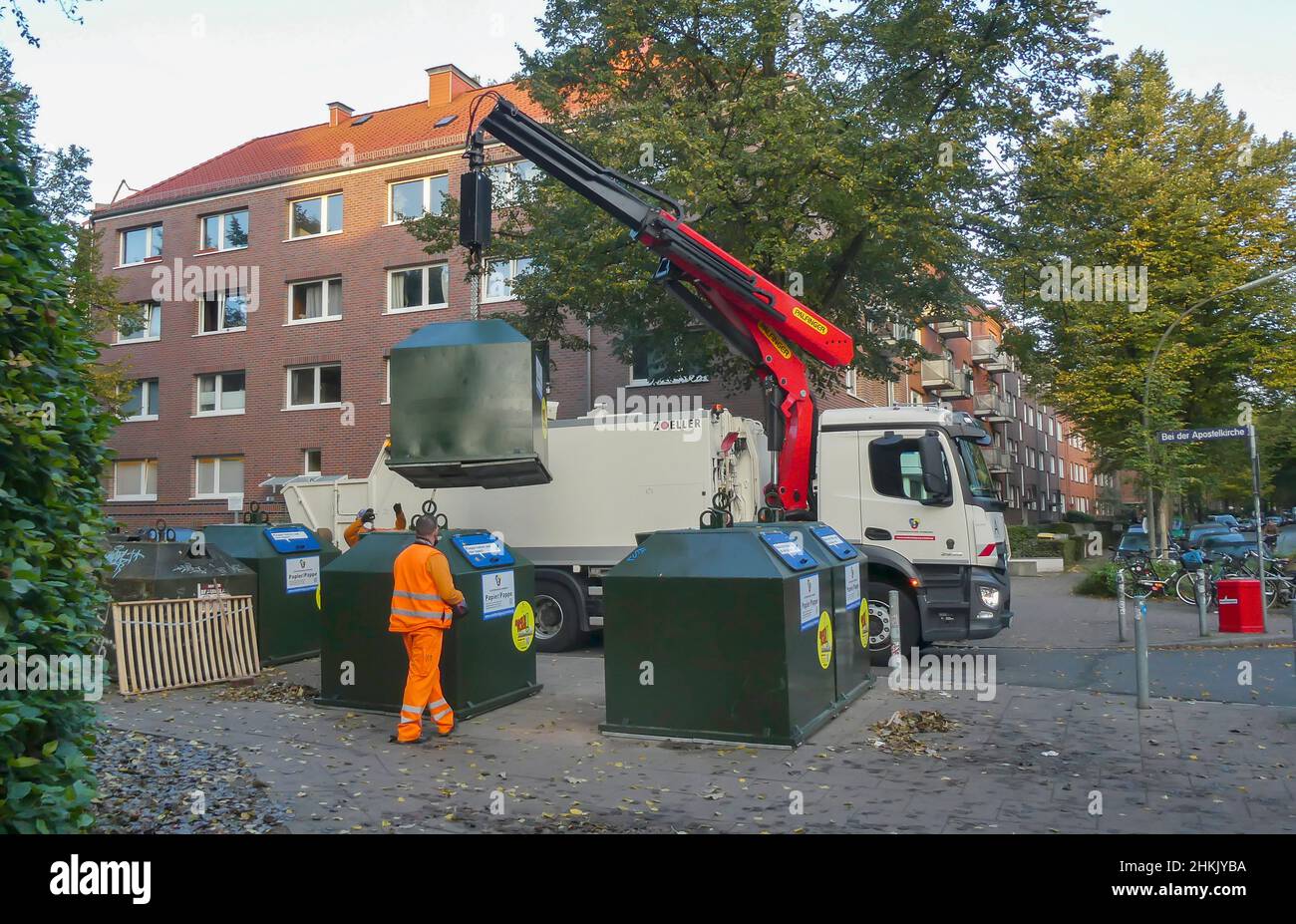 Abfallbehandlung in der Stadt, Deutschland, Hamburg Stockfoto