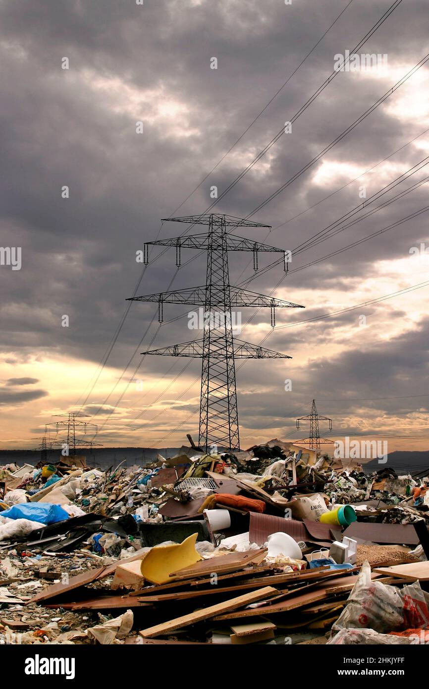 Müll-Depot und macht Polen Stockfoto