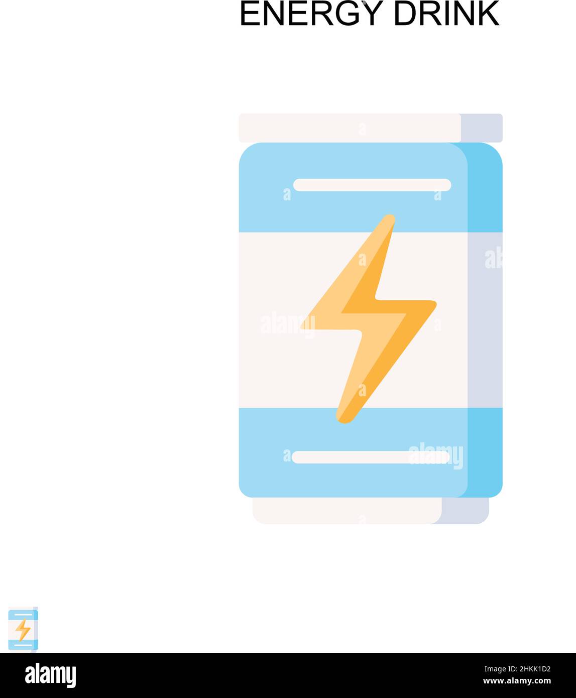 Einfaches Vektorsymbol für Energy Drink. Illustration Symbol Design-Vorlage für Web mobile UI-Element. Stock Vektor