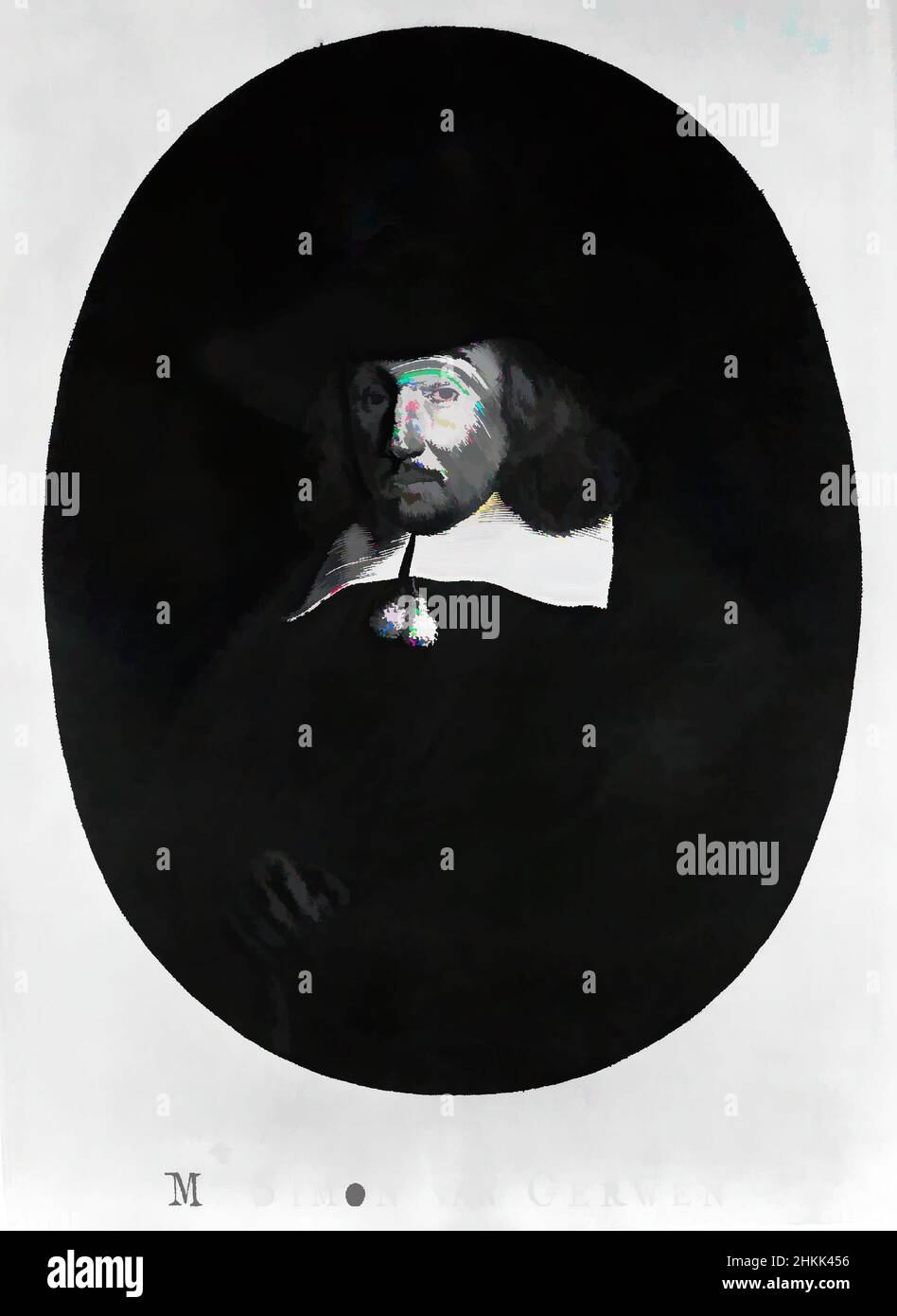 Kunst inspiriert von Matthew van Gherwen, Jurist, Gravieren auf gedeckten Papier, 17th Jahrhundert, Platte: 11 7/16 x 7 1/2 Zoll, 29,1 x 19,1 cm, Mann, Porträt, Klassische Werke, die von Artotop mit einem Schuss Moderne modernisiert wurden. Formen, Farbe und Wert, auffällige visuelle Wirkung auf Kunst. Emotionen durch Freiheit von Kunstwerken auf zeitgemäße Weise. Eine zeitlose Botschaft, die eine wild kreative neue Richtung verfolgt. Künstler, die sich dem digitalen Medium zuwenden und die Artotop NFT erschaffen Stockfoto