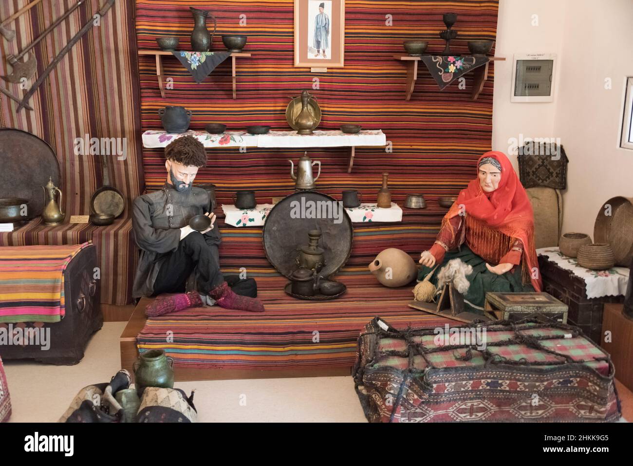 Modellausstellung im Ethnographischen Museum, Nakhchivan, Autonome Republik Nakhchivan, einer Exklave von Aserbaidschan Stockfoto