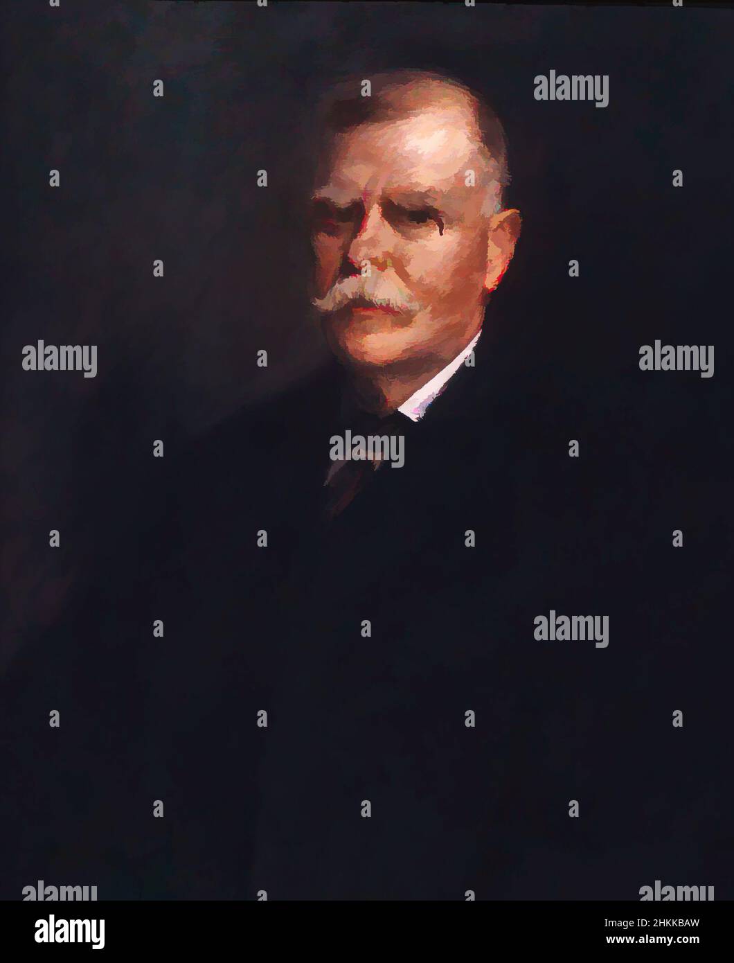 Art inspired by Carll H. de Silver, William Merritt Chase, American, 1849-1916, Öl auf Leinwand, Ca. 1909, 29 7/8 x 24 15/16 Zoll, 75,9 x 63,4 cm, Gemälde, Klassisches Werk, modernisiert von Artotop mit einem Schuss Moderne. Formen, Farbe und Wert, auffällige visuelle Wirkung auf Kunst. Emotionen durch Freiheit von Kunstwerken auf zeitgemäße Weise. Eine zeitlose Botschaft, die eine wild kreative neue Richtung verfolgt. Künstler, die sich dem digitalen Medium zuwenden und die Artotop NFT erschaffen Stockfoto