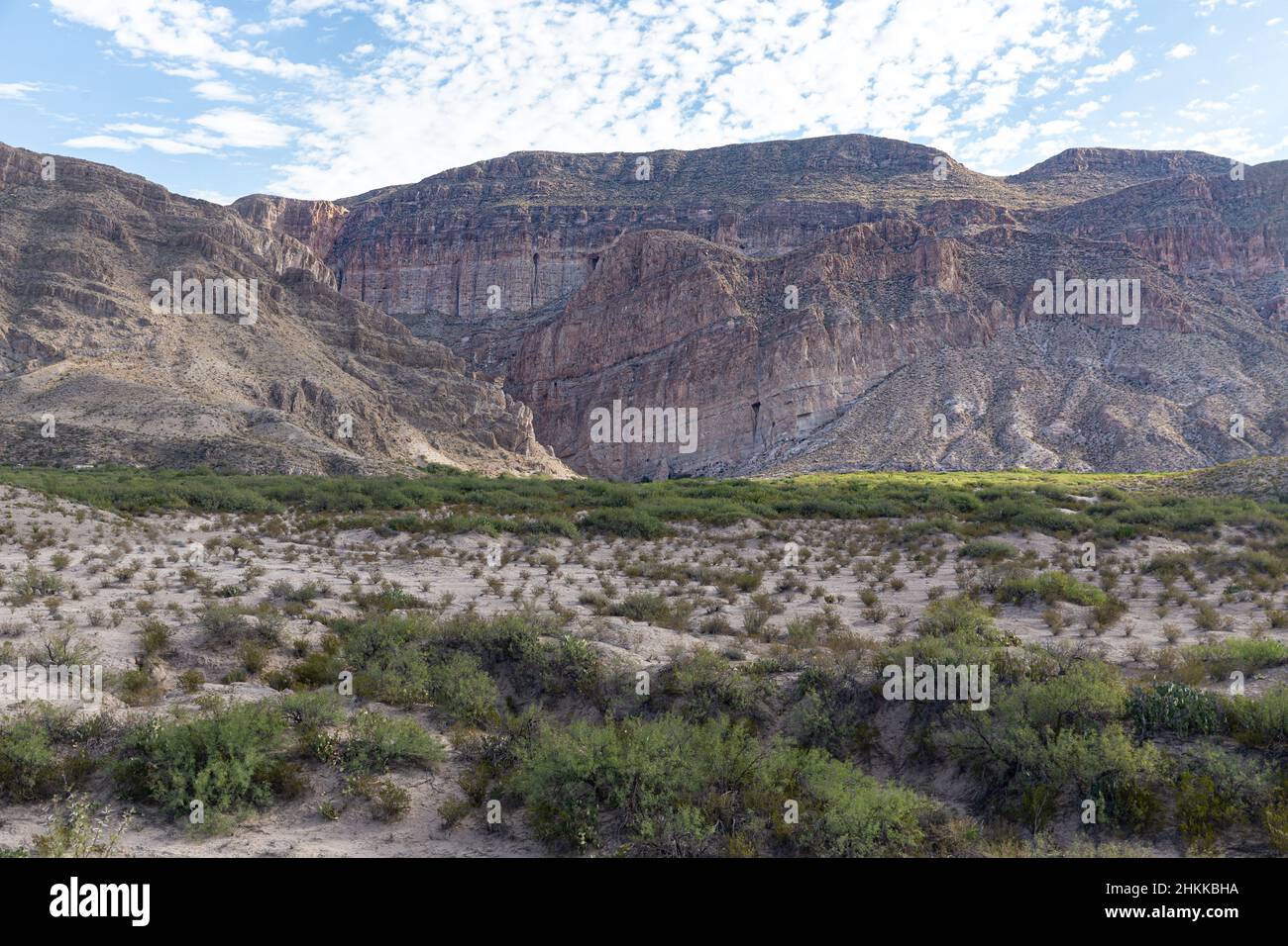 Der Rio Grande führt durch die engen Mauern des Boquillas Canyon. Stockfoto