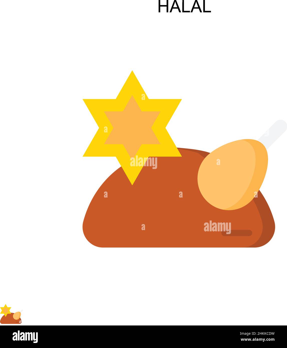 Einfaches Halal-Vektorsymbol. Illustration Symbol Design-Vorlage für Web mobile UI-Element. Stock Vektor