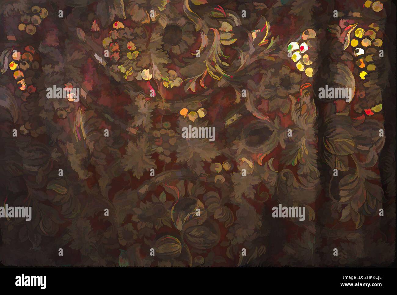 Kunst inspiriert von Tapeten, Papier, ca. 1880, 56 1/4 x 37 1/2 Zoll, 42,9 x 95,2 cm, Classic Works modernisiert von Artotop mit einem Schuss Moderne. Formen, Farbe und Wert, auffällige visuelle Wirkung auf Kunst. Emotionen durch Freiheit von Kunstwerken auf zeitgemäße Weise. Eine zeitlose Botschaft, die eine wild kreative neue Richtung verfolgt. Künstler, die sich dem digitalen Medium zuwenden und die Artotop NFT erschaffen Stockfoto