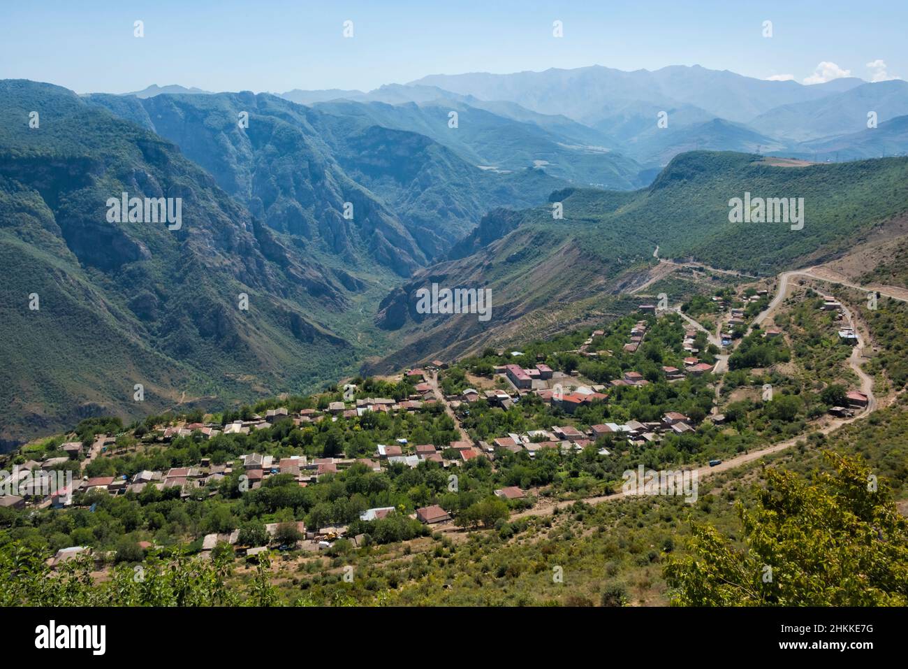 Dorf in den Bergen, Provinz Syunik, Armenien Stockfoto