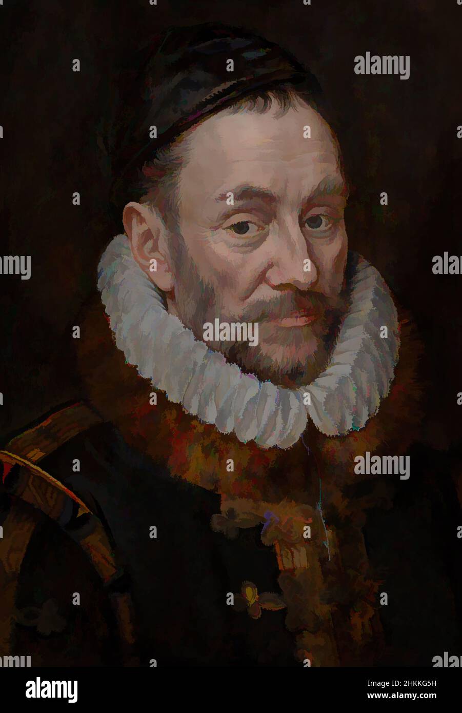 Kunst inspiriert von Portrait von William I. 1533-1584, Prinz von Orange, Adriaen Thomasz Key, c.. 1579, Classic Works modernisiert von Artotop mit einem Schuss Moderne. Formen, Farbe und Wert, auffällige visuelle Wirkung auf Kunst. Emotionen durch Freiheit von Kunstwerken auf zeitgemäße Weise. Eine zeitlose Botschaft, die eine wild kreative neue Richtung verfolgt. Künstler, die sich dem digitalen Medium zuwenden und die Artotop NFT erschaffen Stockfoto