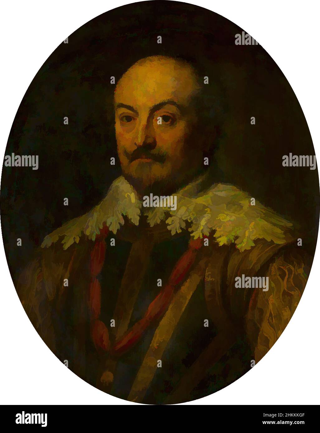 Kunst inspiriert von Porträt von Jan III 1583-1638, Graf von Nassau-Siegen, Anthony van Dyck, nach, Klassische Werke von Artotop mit einem Schuss Moderne modernisiert. Formen, Farbe und Wert, auffällige visuelle Wirkung auf Kunst. Emotionen durch Freiheit von Kunstwerken auf zeitgemäße Weise. Eine zeitlose Botschaft, die eine wild kreative neue Richtung verfolgt. Künstler, die sich dem digitalen Medium zuwenden und die Artotop NFT erschaffen Stockfoto