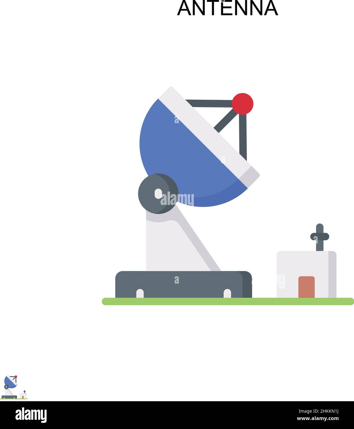 Symbol für einfachen Vektor der Antenne. Illustration Symbol Design-Vorlage für Web mobile UI-Element. Stock Vektor