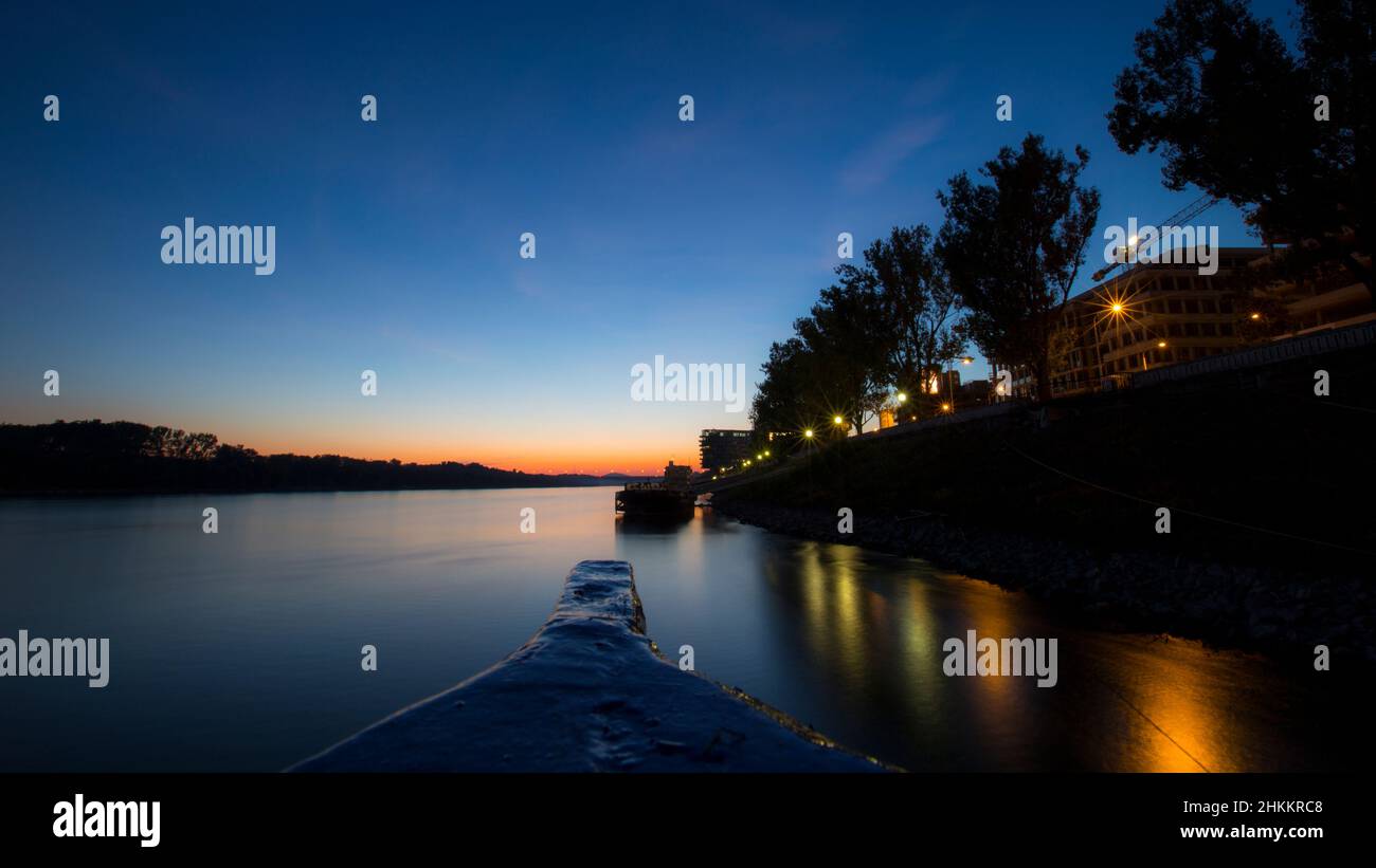 Donau, Osteuropa, Bratislava, Slowakei. Reisefotografie Stockfoto