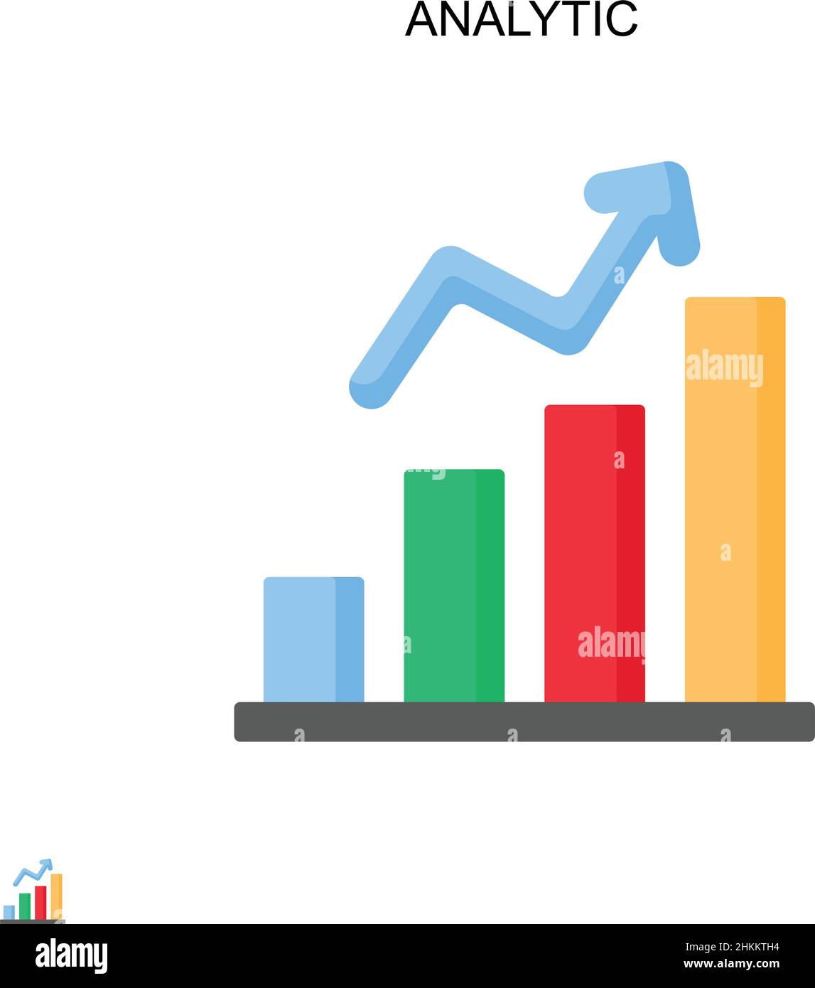 Einfaches Vektorsymbol für Analysen. Illustration Symbol Design-Vorlage für Web mobile UI-Element. Stock Vektor