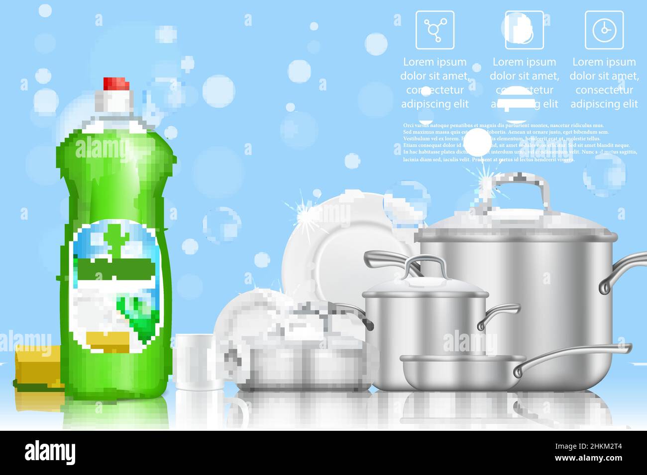 Flüssigseife-Anzeige, Vektor-realistische Illustration Stock Vektor