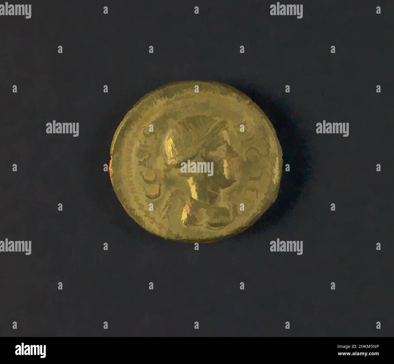 Kunst inspiriert von Aureus mit Büste des Sieges, mit C. Julius Caesar, 100-44 v. Chr., Roman, republikanische Periode, 509-27 v. Chr., c. 45 v. Chr., Gold, Rom, Latium, Italien, Europa, Münzen & Währung, Metallverarbeitung, 7,98 Gramm, Klassisches Werk, das von Artotop mit einem Schuss Moderne modernisiert wurde. Formen, Farbe und Wert, auffällige visuelle Wirkung auf Kunst. Emotionen durch Freiheit von Kunstwerken auf zeitgemäße Weise. Eine zeitlose Botschaft, die eine wild kreative neue Richtung verfolgt. Künstler, die sich dem digitalen Medium zuwenden und die Artotop NFT erschaffen Stockfoto