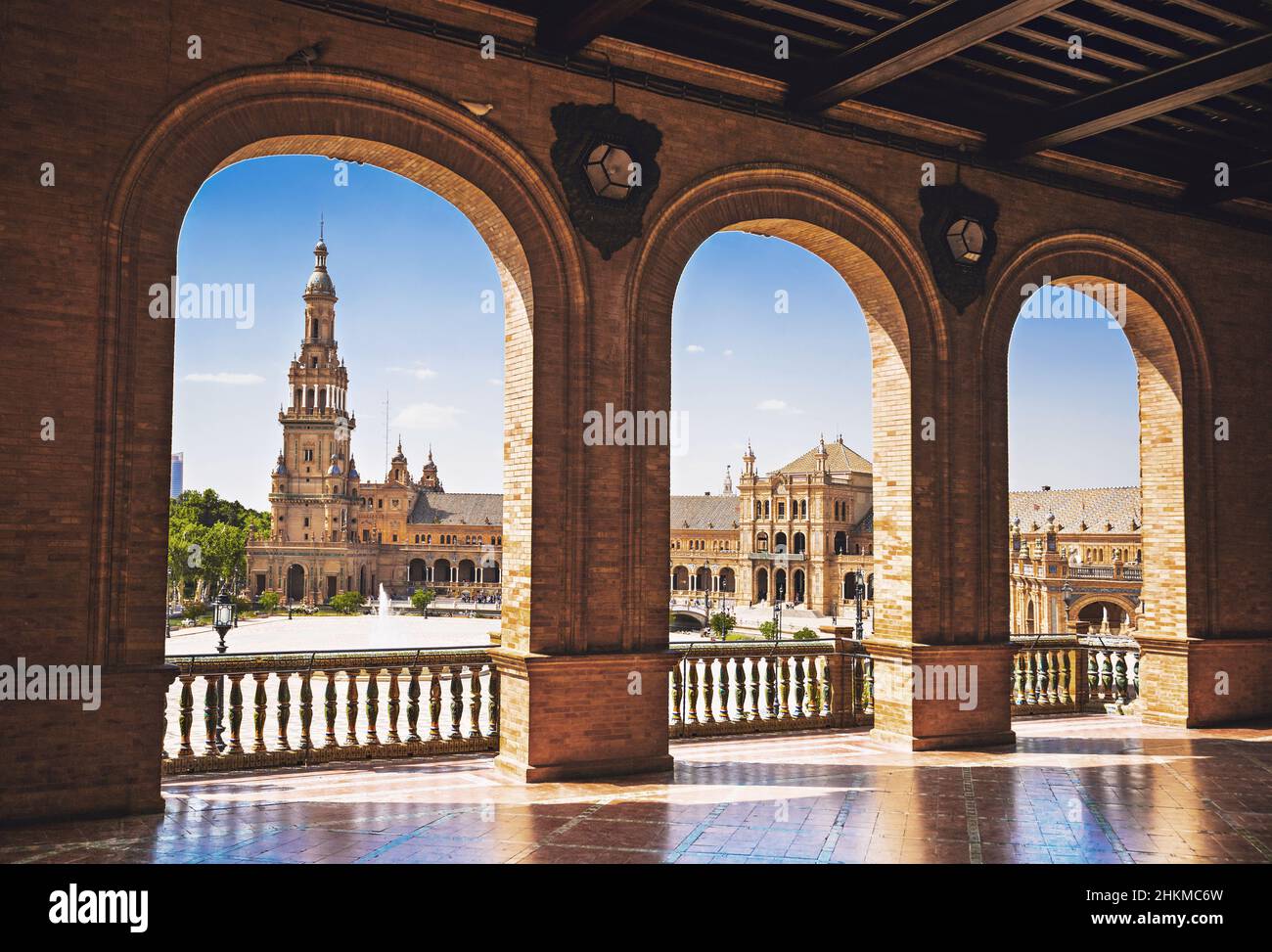 Plaza de Espana in Sevilla, Andalusien, Spanien Stockfoto