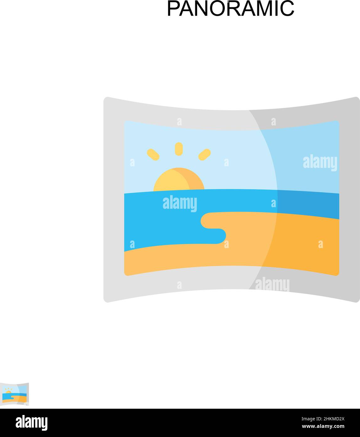 Einfaches Vektorsymbol für Panoramabilder. Illustration Symbol Design-Vorlage für Web mobile UI-Element. Stock Vektor
