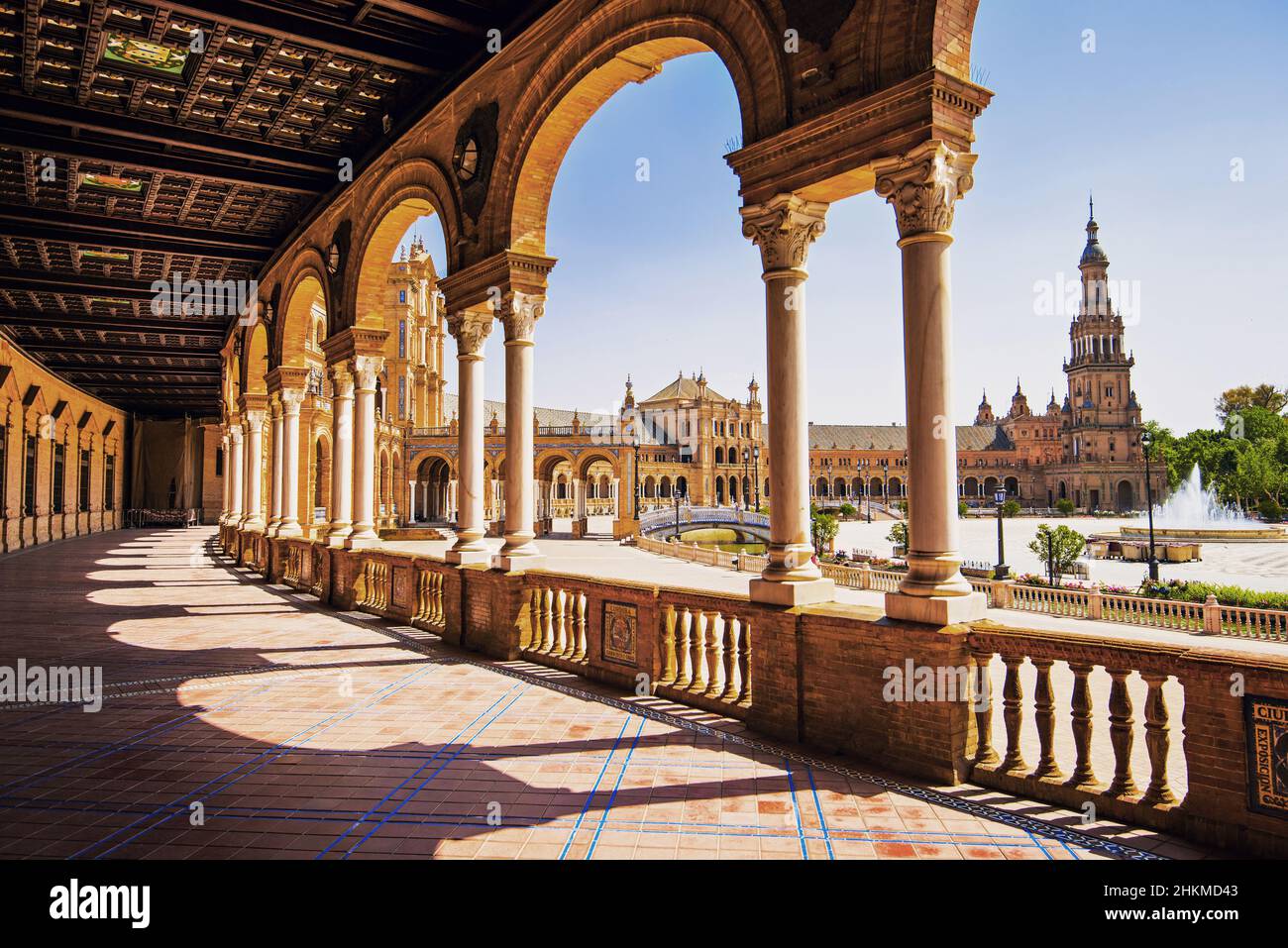 Plaza de Espana in Sevilla, Andalusien, Spanien Stockfoto