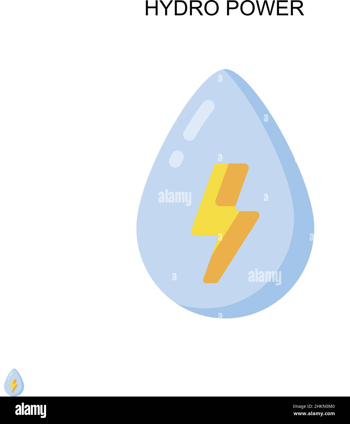 Einfaches Vektorsymbol für Hydro Power. Illustration Symbol Design-Vorlage für Web mobile UI-Element. Stock Vektor