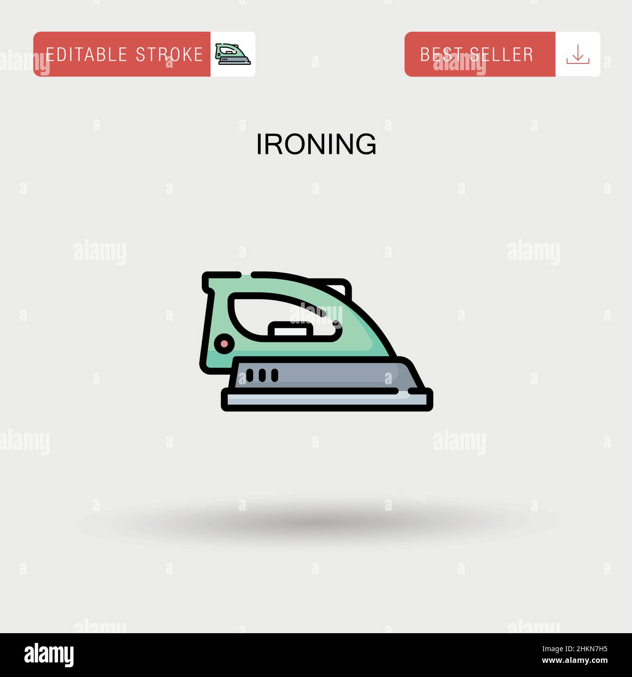 Einfaches Vektorsymbol Bügeln. Stock Vektor