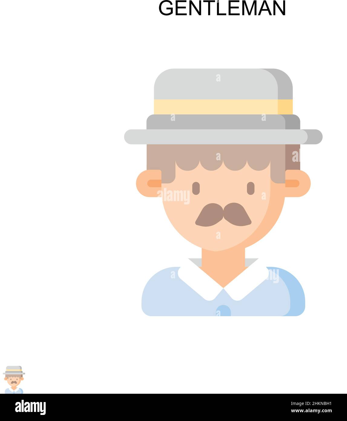 Gentleman einfaches Vektor-Symbol. Illustration Symbol Design-Vorlage für Web mobile UI-Element. Stock Vektor Gentleman einfaches Vektor-Symbol. Illustration Symbol Design-Vorlage für Web mobile UI-Element. Stock Vektor