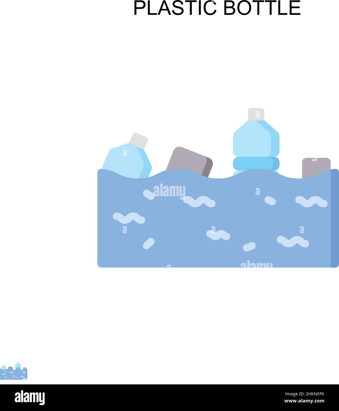 Plastikflasche einfaches Vektor-Symbol. Illustration Symbol Design-Vorlage für Web mobile UI-Element. Stock Vektor