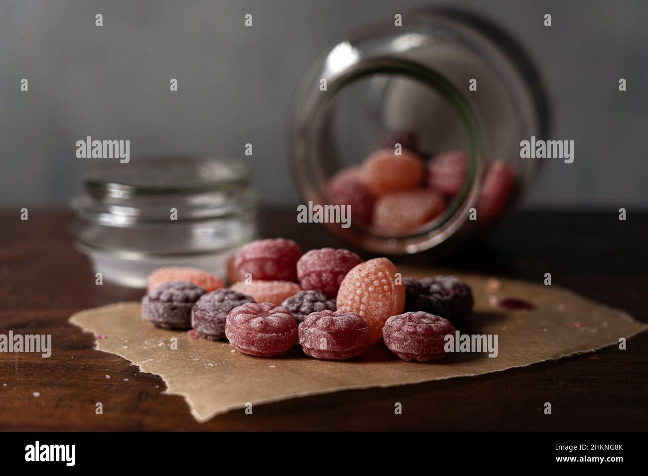 Süßigkeiten im Weckglas Stockfoto