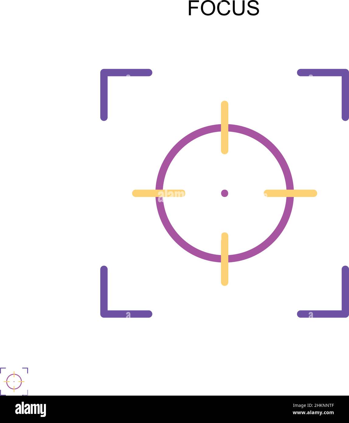 Einfaches Vektorsymbol fokussieren. Illustration Symbol Design-Vorlage für Web mobile UI-Element. Stock Vektor